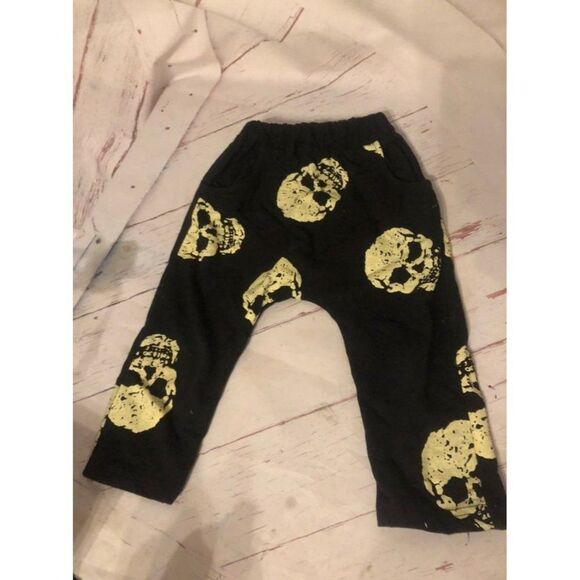 Small shop instagram skull halloween toddler harem pants size 18-24 months - Picture 1 of 5